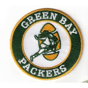 Green Bay Packers Throwback Circle Embroidered 3in Iron / Sew-On Patch